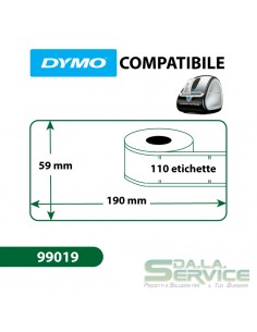 Rotolo da 110 etichette Dymo LabelWriter registratori G. 190x59 mm bianco  S0722480