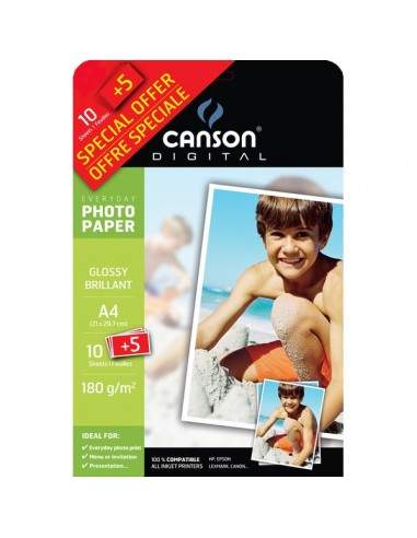 Carta fotografica Everyday Canson - lucida - A4 - 180 g/mq