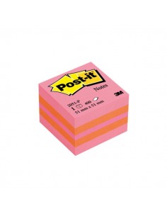 Post-it -Super-Sticky-Cubo-da-450-Foglietti-Adesivi-76-mm-x-76-mm-Multicolore-Rosa- Pastello-Rosa-Corallo-Rosa-Neon-Rosa-Ultra-Bianco