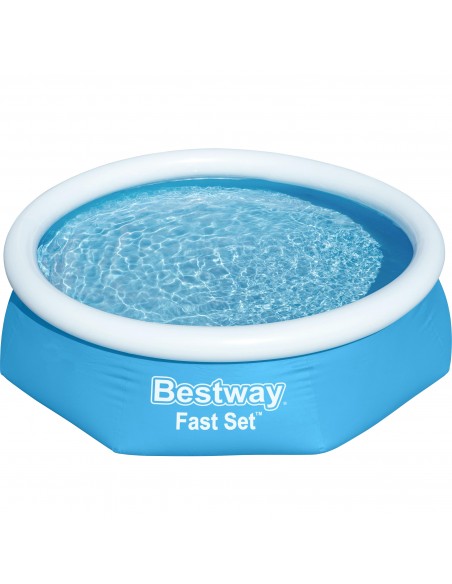 Piscina Gonfiabile Senza Pompa Di Filtraggio 244X61H Cm BestWay Mod. Fast  Set 57448 Azzurro